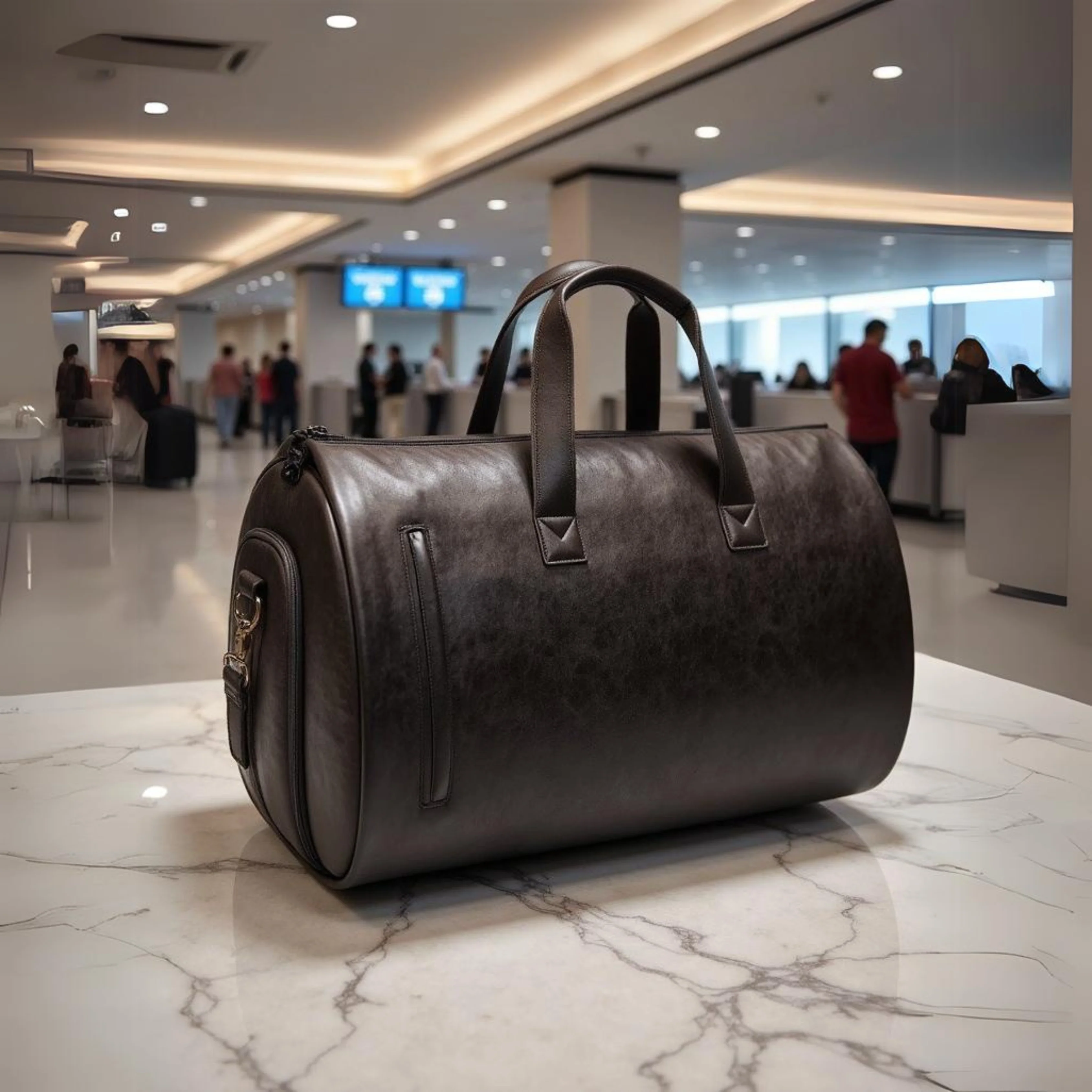Leather Duffel Bag - Image 8