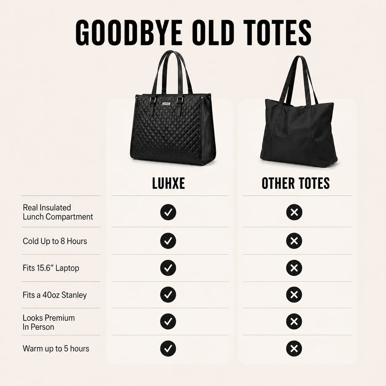 Luhxe 3 in 1 Tote Bag - Image 14